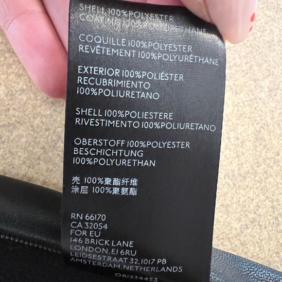 Free People We the Free Faux Leather Ankle Pants Black - Picture 7 of 7